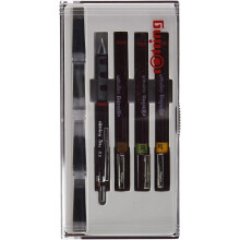Rotring Isograph Junior Set 3x penne tecniche (0,20 mm, 0,30 mm, 0,50 mm) + accessori