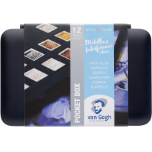 Talens Van Gogh Aquarell Pocket Box Metallic Edition Mit 12 half Bowls