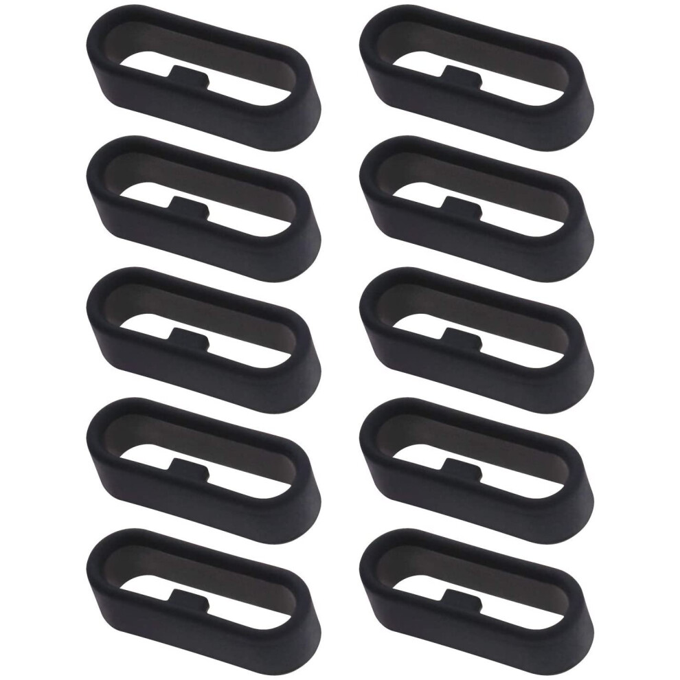 Photos - Watch Strap Be In Your Mind Wristwatch Strap Loop, Compatible with Garmin Vivoactive 3 & Music Secure Silicone Ring - (Black)