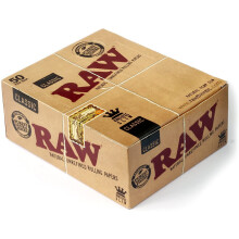 Raw Slim Fabric Rolling Paper, Brown, King, Box of 50