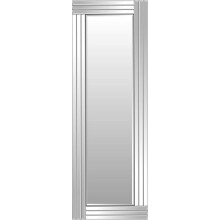 Trevina Full Length Silver Glass Framed Bevelled Wall Mirror (48x16)