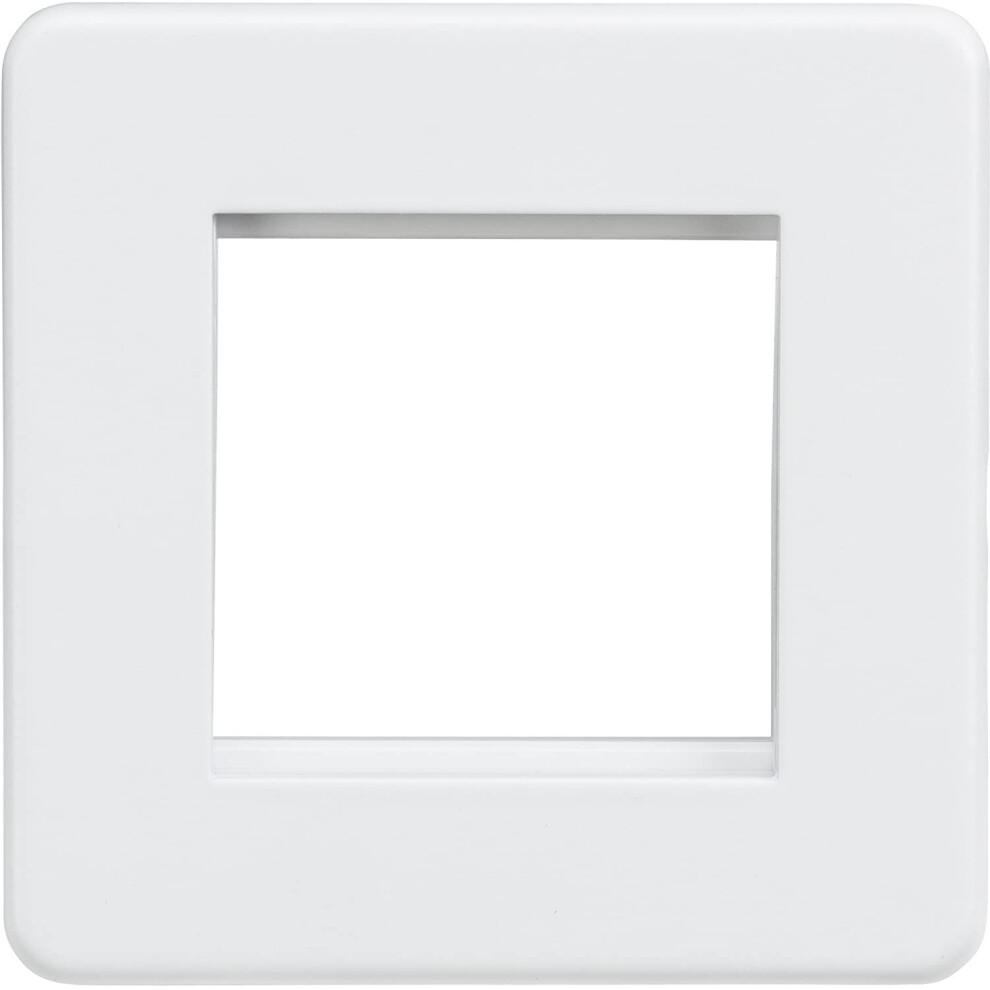 Knightsbridge Sf2gmw Screwless 2G Modular Faceplate-Matt White 5055832949855