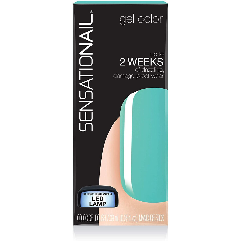 SENSATIONAIL Gel Nail Polish, Mostly Mint, 7.39ml, Mint-Green, At-Home Gel Polish