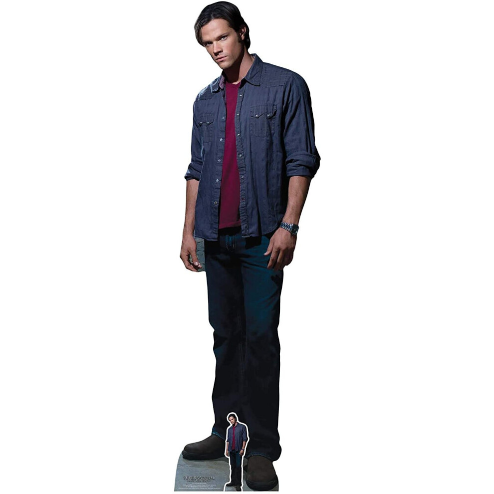 Star Cutouts Ltd Sam Winchester SC1350 Red Shirt (Jared Padalecki Supernatural) Lifesize Cardboard Cutout Standee 195cm Tall 58cm Wide