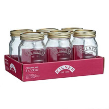 Kilner Set of 6 Preserve Jar 0.5 Litre