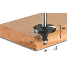 Festool 491009 Roundover Bit with 2 Bearing HW 16.7 mm