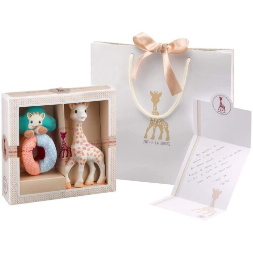 Sophie la Girafe Sophie la girafe Sophisticated Early Learning Baby Teether & Rattle Toy Gift Set