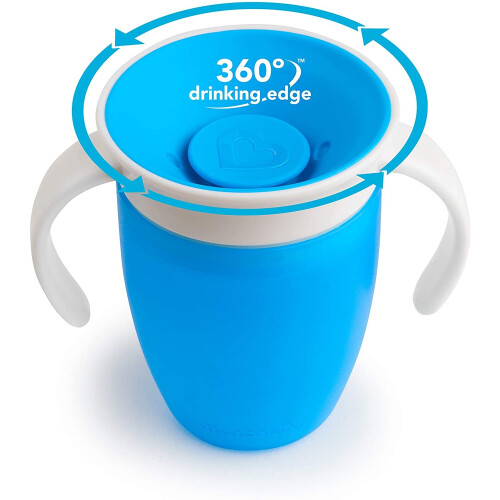 Munchkin Munchkin Miracle 360 Trainer Cup, Green/Blue, 7 oz/207 ml, 2 Pack 1