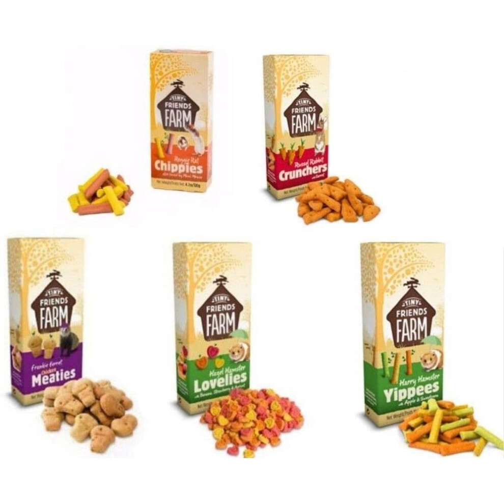 Sup-Reme Tiny Friends Farm Treat Biscuits Hamsters Rats Gerbil Ferrets Guinea Pigs 120G (Hazel Hamster Lovelies)
