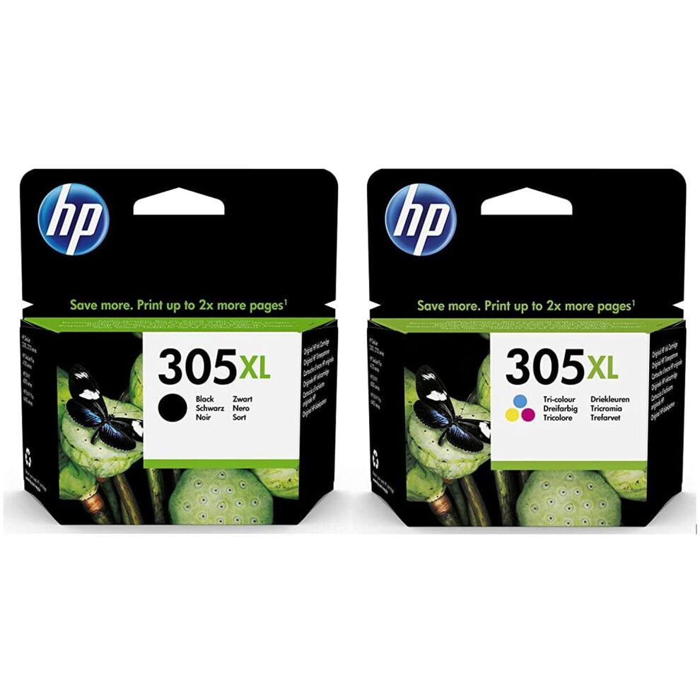 HP 305XL Multipack Black + Colour Ink (3YM62AE + 3YM63AE) for HP Deskjet 2700, HP DeskJet 2720, HP DeskJet Plus 4120, HP Envy 6020, HP Envy Pro 6420