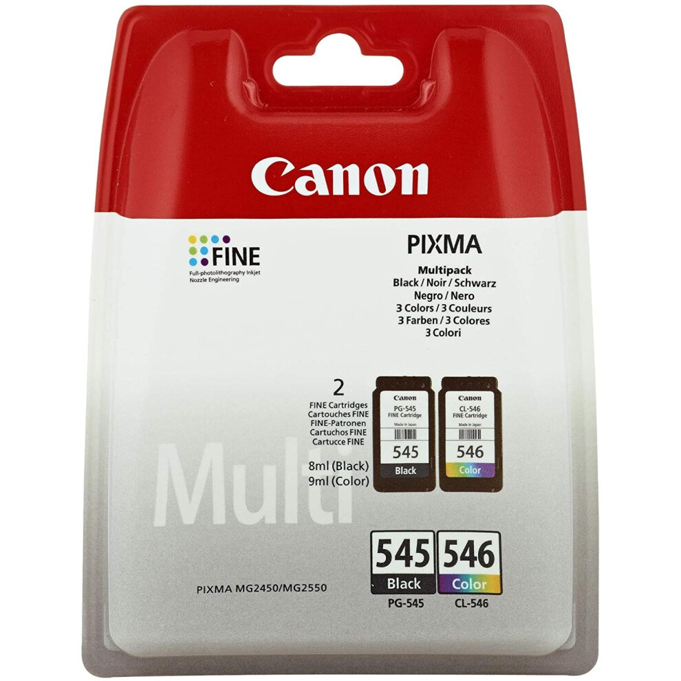 Canon Pg-545 & Cl-546 Ink Cartridge Combo Pack 5054242308177