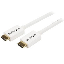 StarTech.com 5m 16 ft White CL3 In-wall High Speed HDMI Cable - Ultra HD 4k x 2k HDMI Cable - HDMI to HDMI M/M - Audio/Video, Gold-Plated (HD3MM5MW)