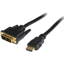 StarTech.com 2m HDMI to DVI D Adapter Cable - Bi-Directional - HDMI to DVI or DVI to HDMI Adapter for Your Computer Monitor (HDDVIMM2M), Black