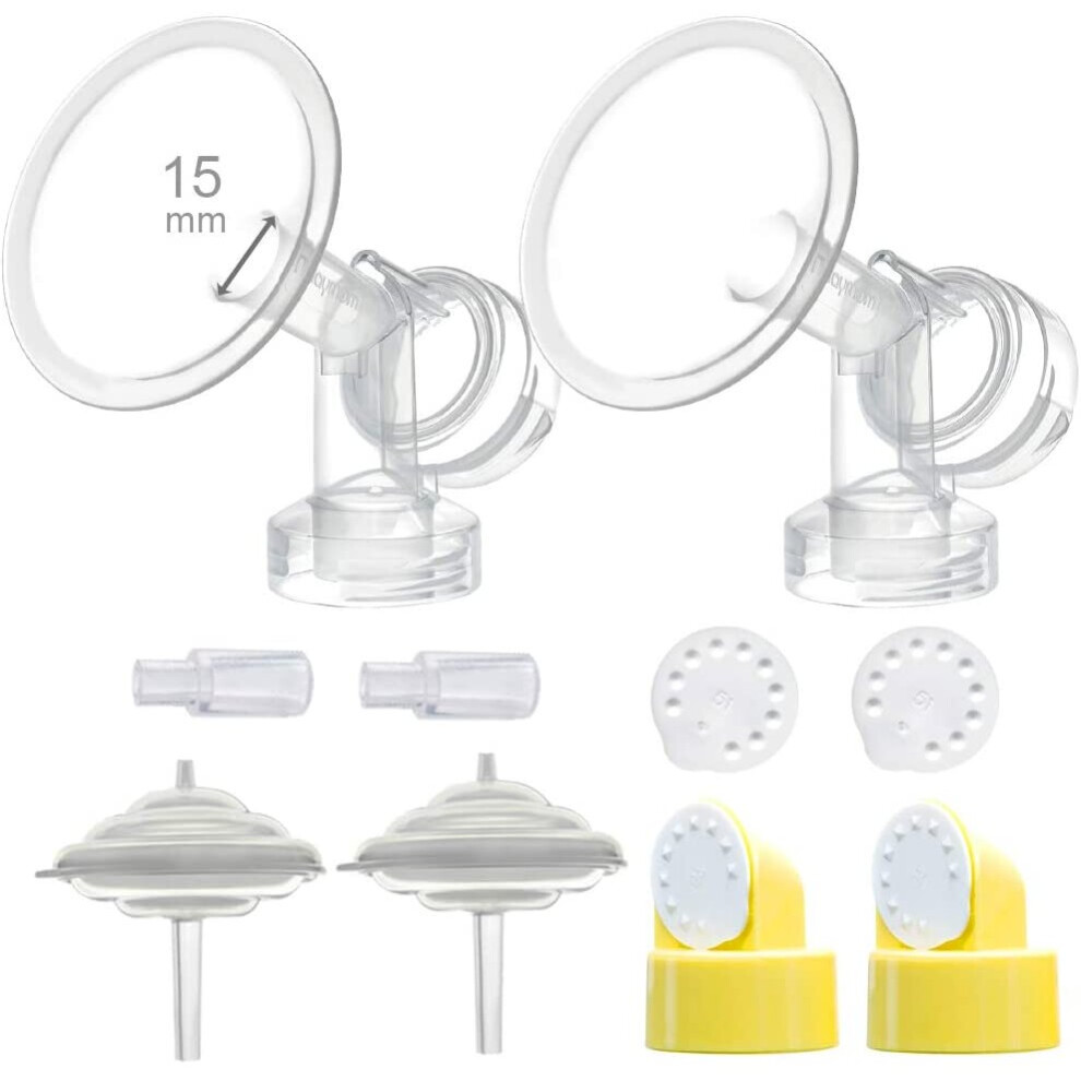 Breast Shield Set And Accessories For Medela Freestyle Breast Pump (15 Mm) Maymom