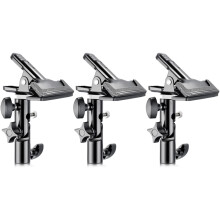 Neewer 3 Pieces Photo Studio Heavy Duty Metal Clamp Holder with 5/8-inch Tripod Light Stand Attachment for Reflector