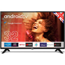 Cello ZG0223 32” Smart Android TV with Freeview Play, Google Assistant, Google Chromecast, 3 x HDMI and 2 x USB Made in the UK 2021 Model