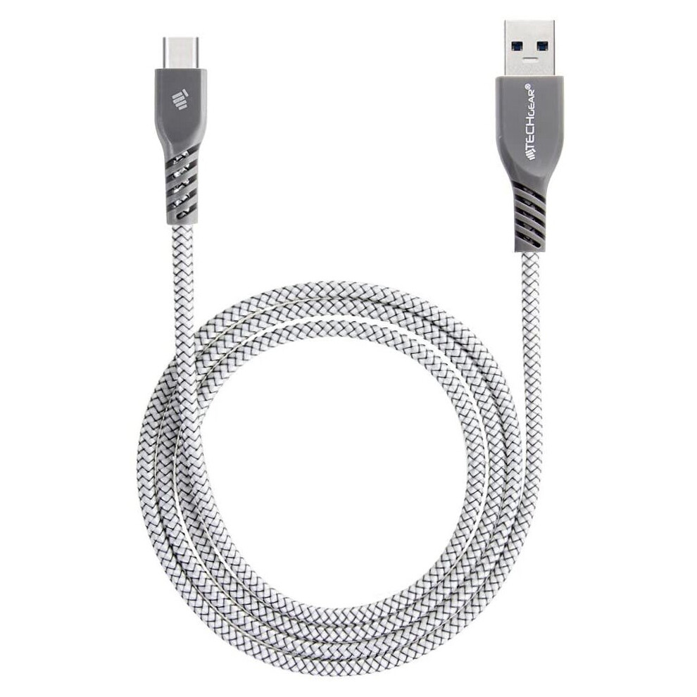 Techgear Strong High Durability Braided Usb C Usb-C Charging & Data Sync Cable (3.3Ft/1M) Compatible For Samsung Tab S6 Lite, Tab A7 10.4", Tab A