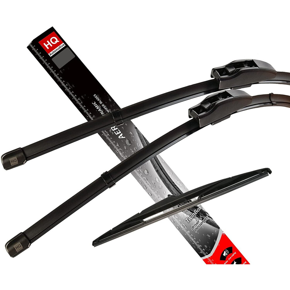Fit Xantia Break, Laguna Ii Grandtour Front & Rear Kit Of Aero Flat Windscreen Wipers Wiper Blades Ad02-421|Hq14a 5060538798379