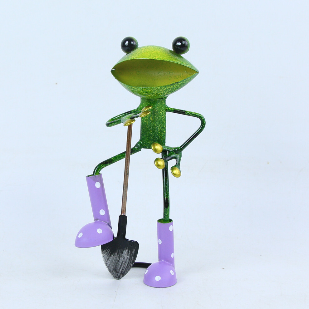 Comical Frog Collection Garden Ornament | Gardener Spade