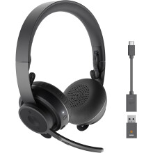 Logitech Zone 900 Over-Ear Wireless Bluetooth Headset with advanced noise-cancelling microphone, connect up to 6 wireless devices with one receiver,