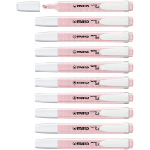 Highlighter - STABILO swing cool Pastel Box of 10 Pink Blush