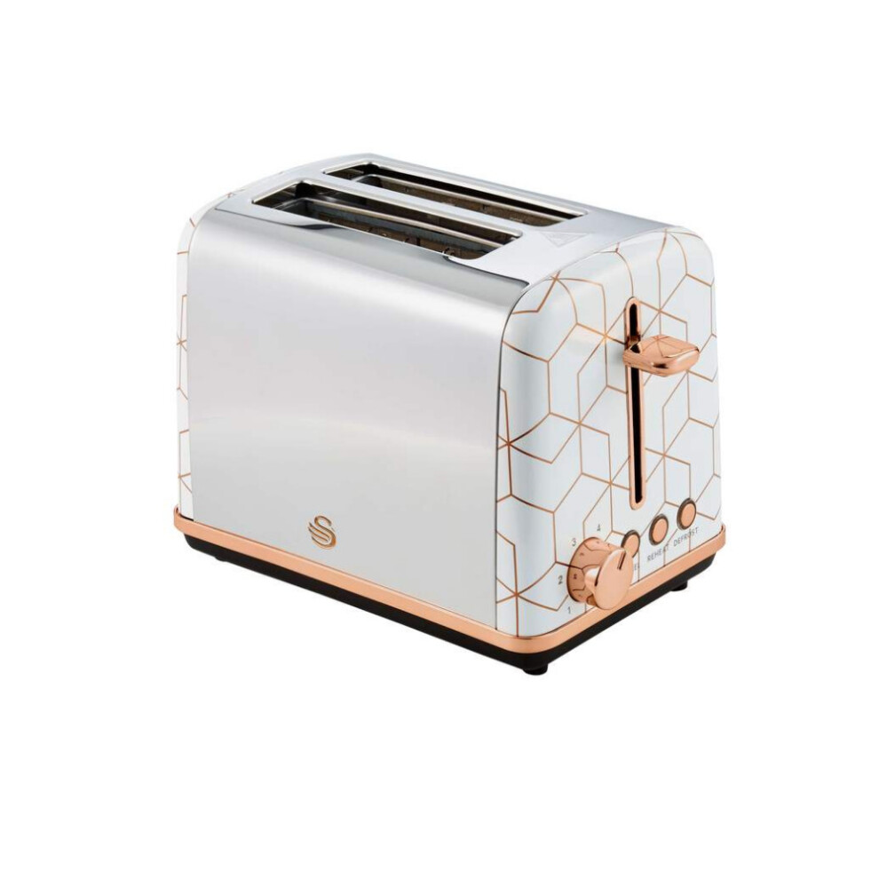 swan-tribeca-2-slice-toaster-in-white-with-geometric-pattern-and-rose-gold-accents