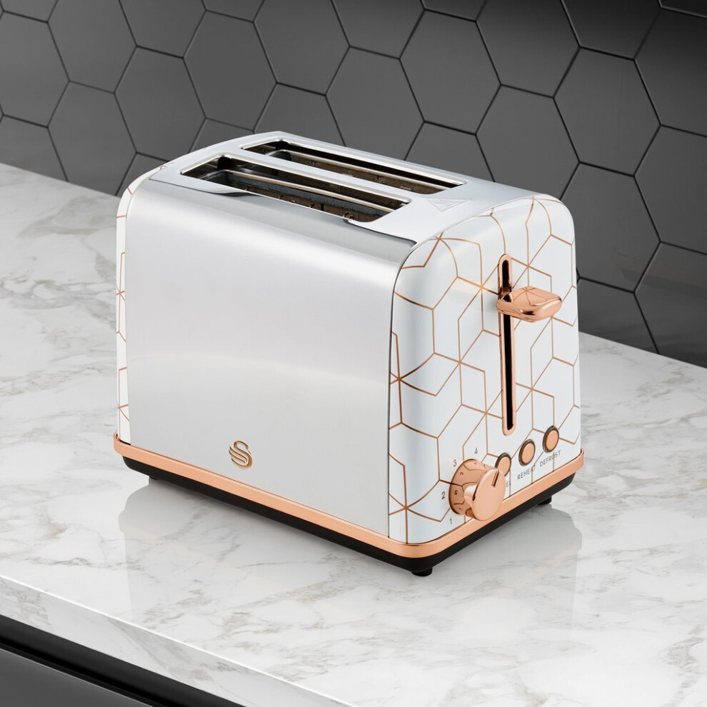 swan-tribeca-2-slice-toaster-in-white-with-geometric-pattern-and-rose-gold-accents