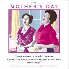 Funny Buble On Full Blast Mother's Day Greeting Card Drama Queen Cards