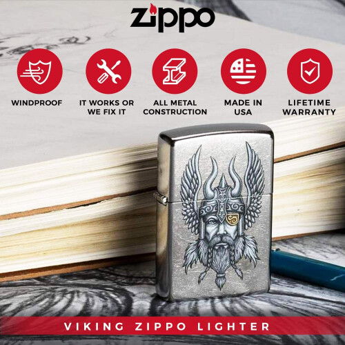Zippo Zippo 1300003 Lighter Lighter Logo Parent Viking Thor 1