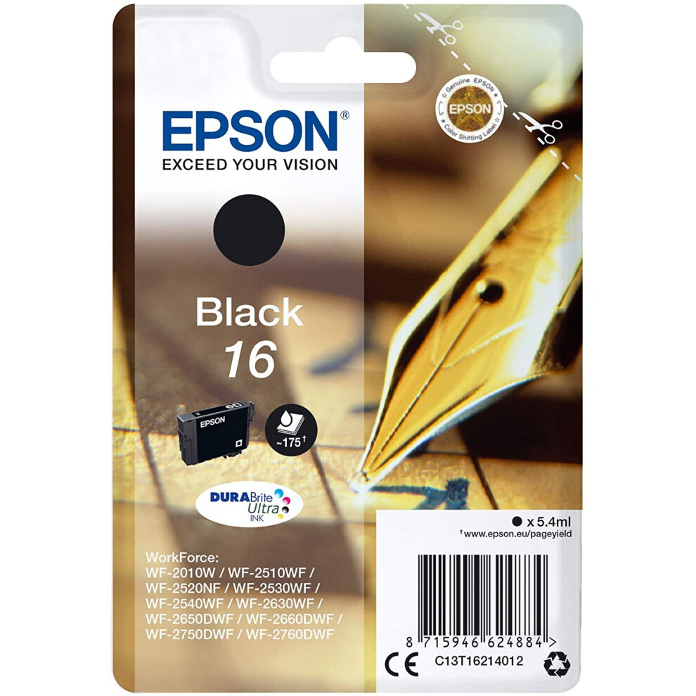 Epson Pen & Crossword Ink Cartridge for Workforce WF-2010W Series - Black