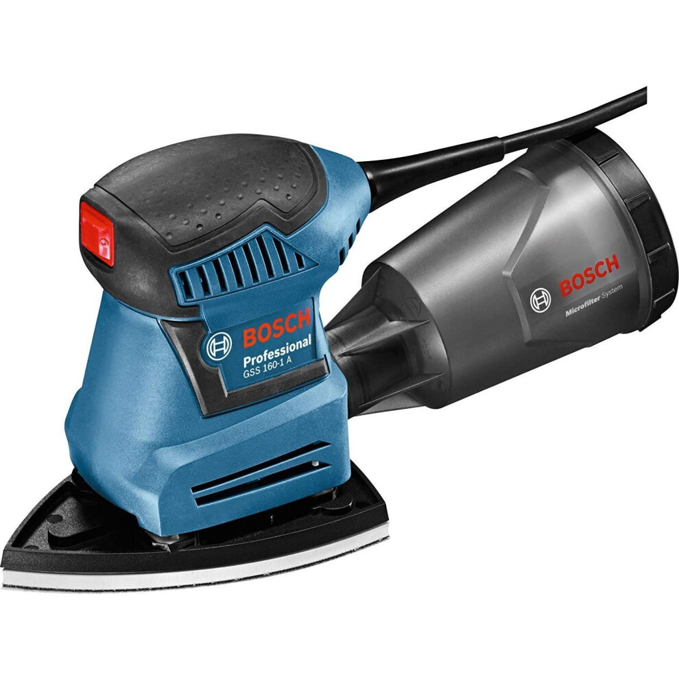 Bosch Professional 06012A2370 Orbital Sander GSS 160-1 A Multi (240 V, Corded, 180 W, in L-BOXX 136), Blue, 15.5 cm*44.0 cm*36.0 cm