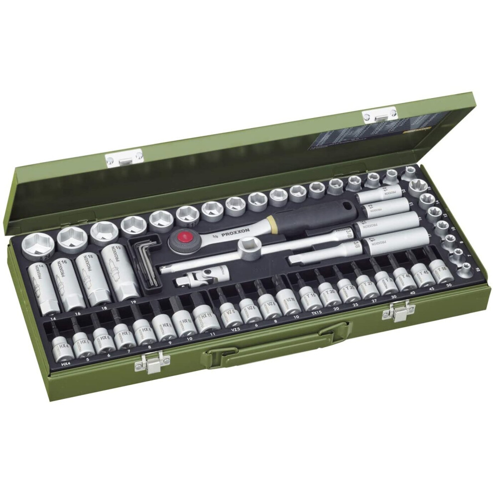 Proxxon Industrial Socket Set Metric 3/8Â (10Â Mm) 65Teilig 23112 4006274231122