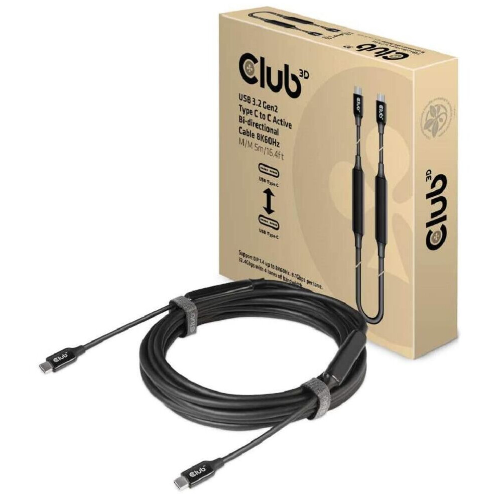 Club3d Usb 3.2 Gen2 Type C To C Active Bi-Directional Cable 8K60hz M/M - Image 6