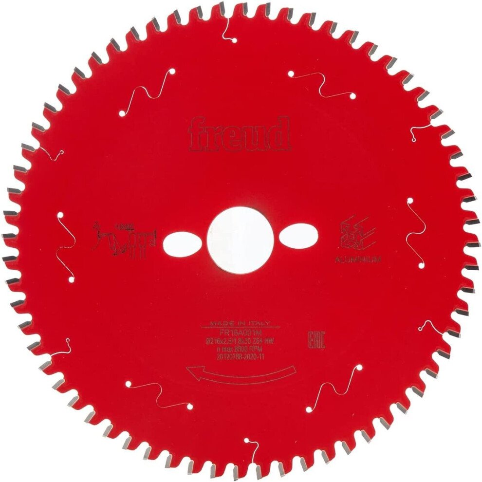 Freud Fr16a001m Circular Saw Blade For Aluminium 216 X 30Mm X 64T 4059952521145