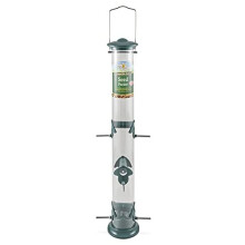 Walter Harrison's Green Die-Cast Wild Bird Seed Hanging Feeder, Large 51 cm - Hard-Wearing, Durable, Weather-Resistant, Easy-Fill, Perch-Equipped