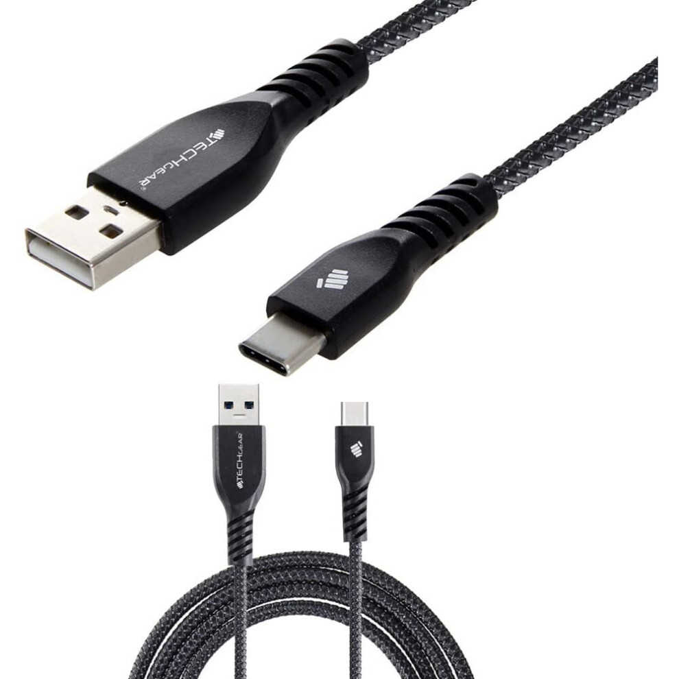 TECHGEAR STRONG High Durability Braided USB-C Charging & Data Sync Cable (3.3ft/1m) - for USB Type-C Devices Compatible with Apple iPad Pro 12.9"