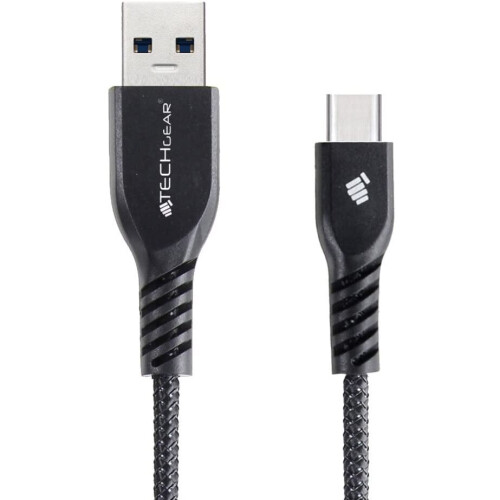 Techgear TECHGEAR STRONG High Durability Braided USB-C Charging & Data Sync Cable (3.3ft/1m) - for USB Type-C Devices Compatible with Apple iPad Pro 12.9" 1