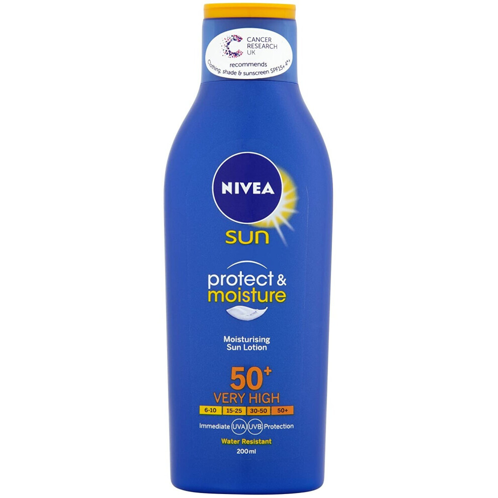 Nivea Sun Protect And Moisture Moisturising Sun Lotion With Spf50+ Very High, 200Ml