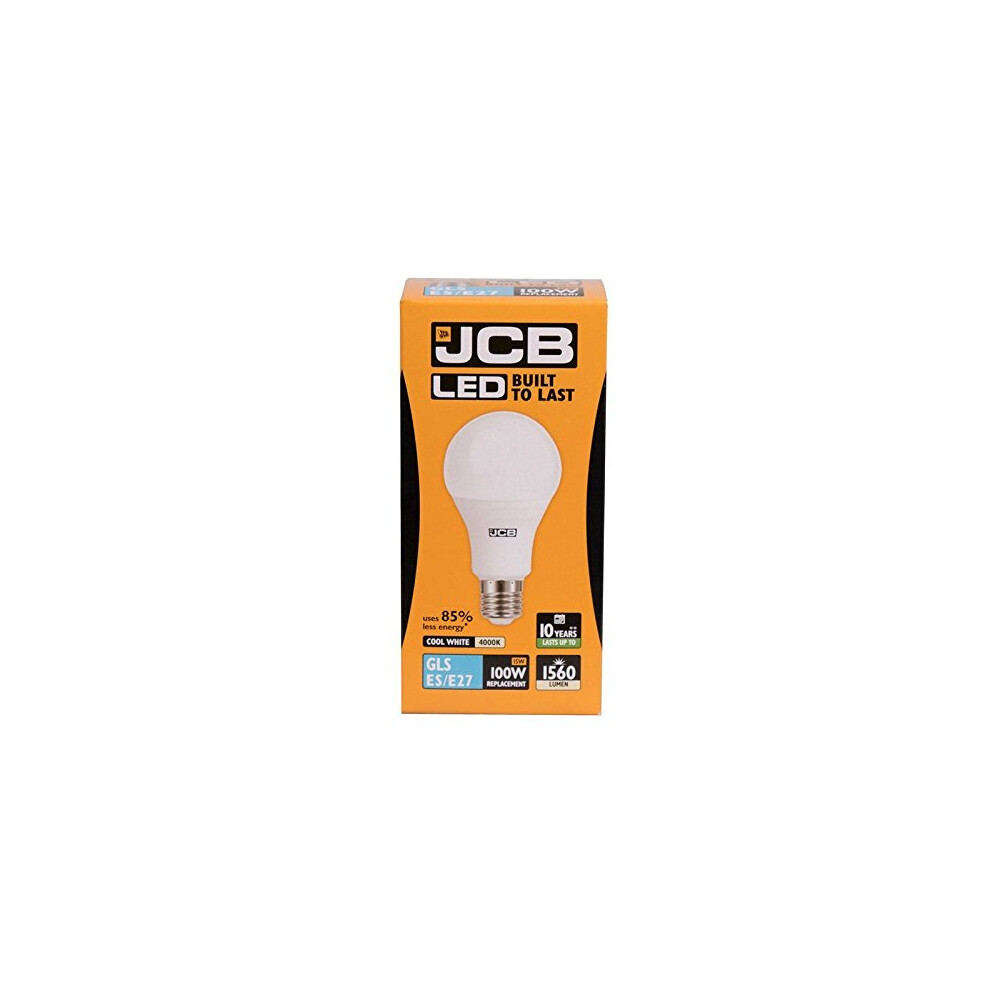 3 x 15W LED GLS ES E27 Opal Light Bulbs 4000K Cool White 1560lm (JCB s12506)