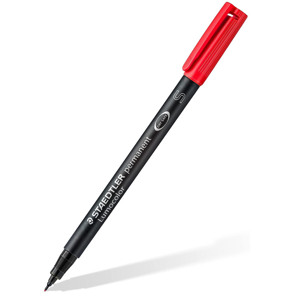 Staedtler 313-2 Lumocolor Universal Permanent Superfine Pens - Red, Pack of 10