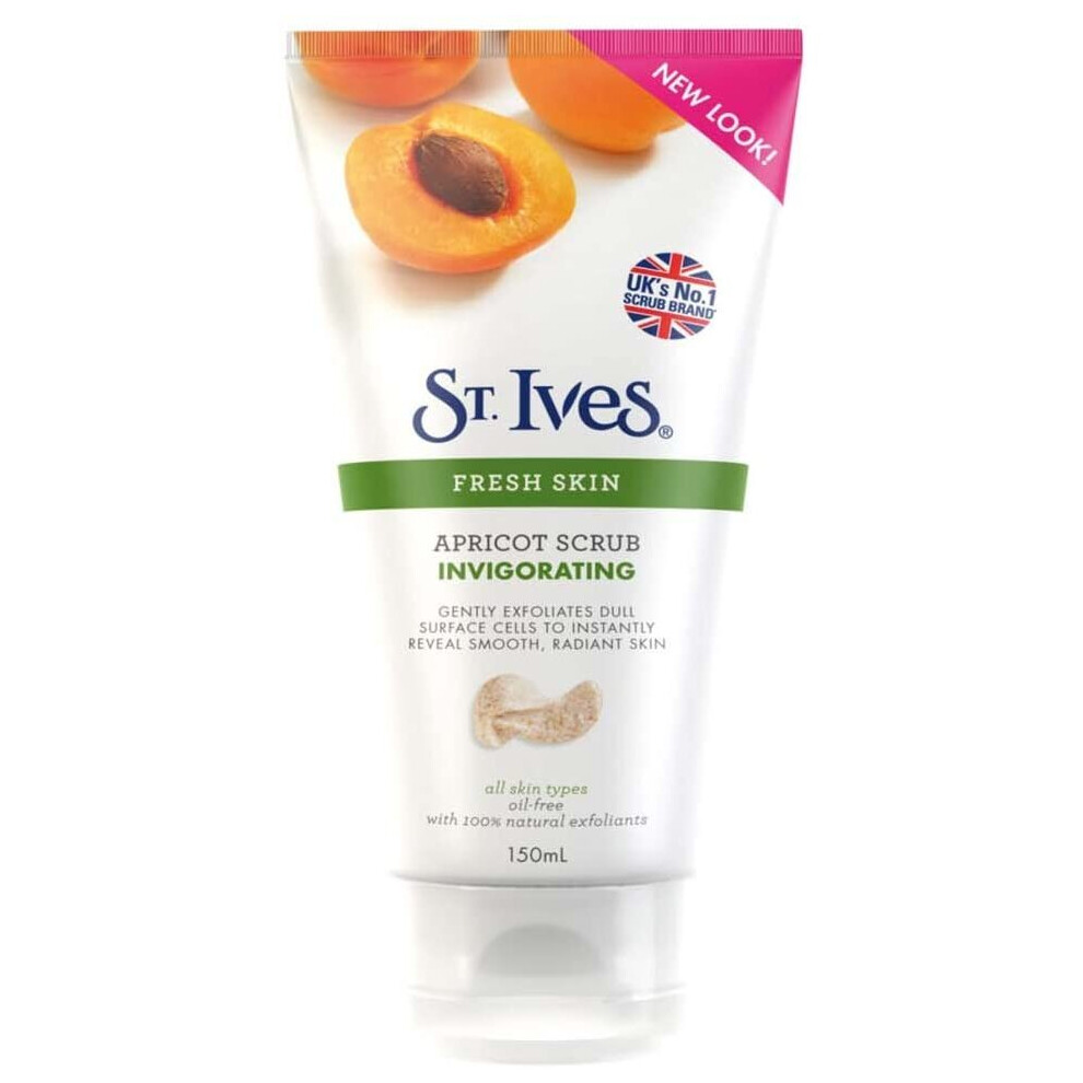 St. Ives Invigorating Apricot Facial Scrub 150ml Pack of 3