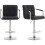 2X Modern Black PU Leather Chrome Base Adjustable Swivel Bar Stools UK 1