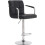 2X Modern Black PU Leather Chrome Base Adjustable Swivel Bar Stools UK 9
