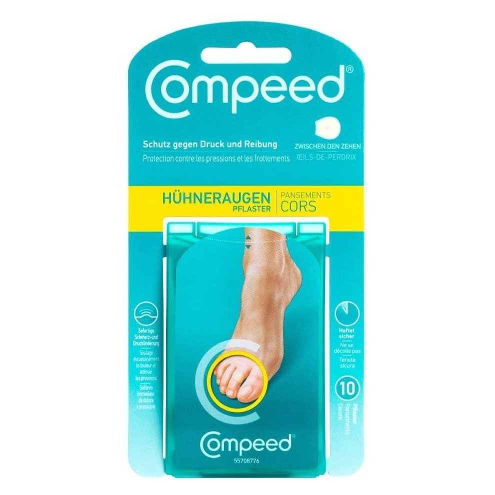 Compeed Â® corn plasters between the toes 10 pack