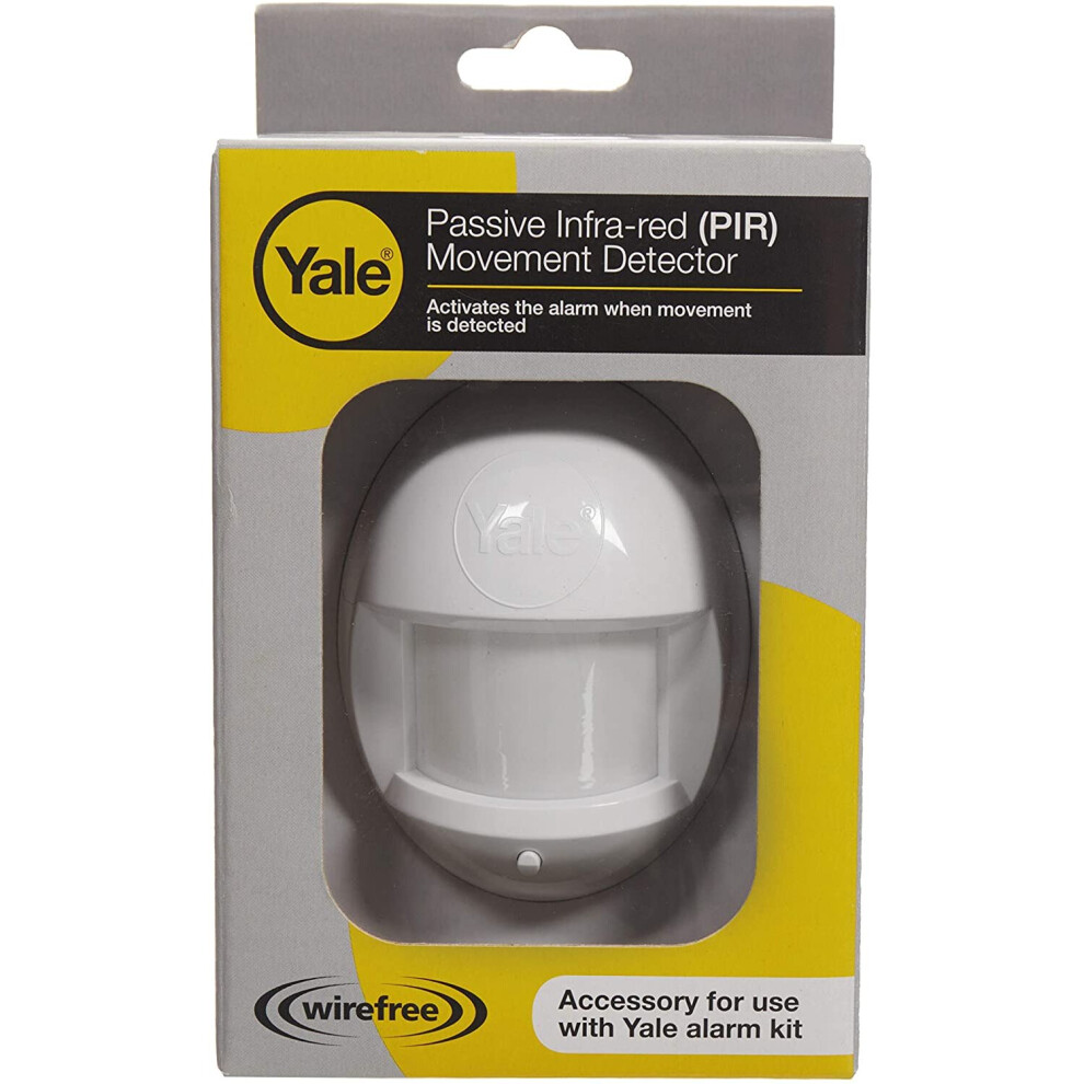 Yale B-HSA6020 Alarm Accessory Wire free PIR, Motion Activated, Accessory for HSA Alarms Including YES-ALARMKIT, White