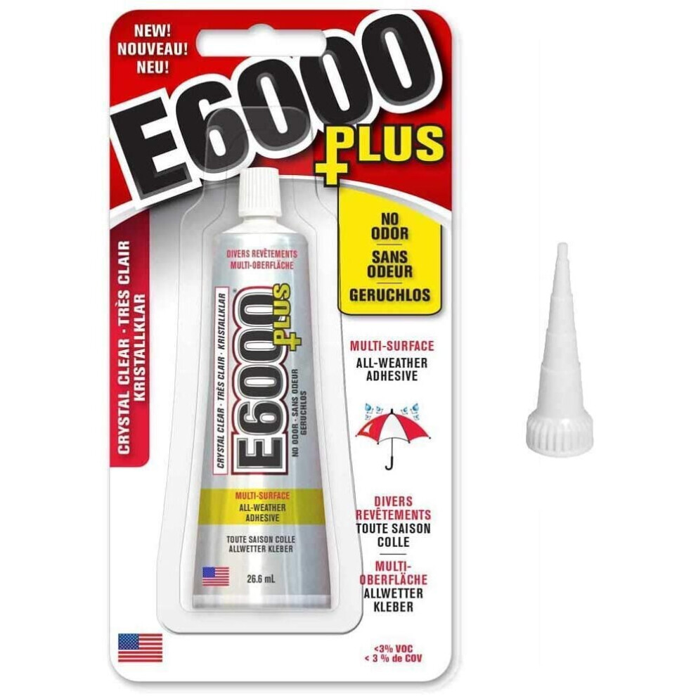 E6000 Plus 26.6Ml Industrial Strength E6000 Clear Glue Low Odour 5051146918839