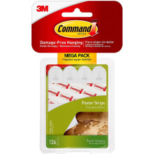 Command Poster Hanging Strips, 136 Total Strips (17024-136ES)