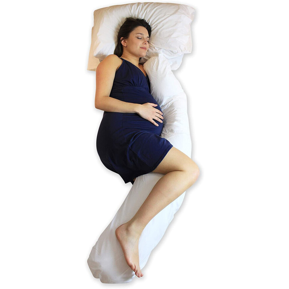 Pregnancy And Feeding Support Pillow, White Sleepimum