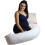 SleepiMum Pregnancy and Feeding Support Pillow, White 2