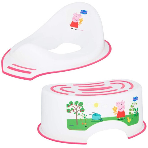 Peppa Pig Toilet Training Seat Bundled with Peppa Pig Step Stool with Non Slip Feet on OnBuy